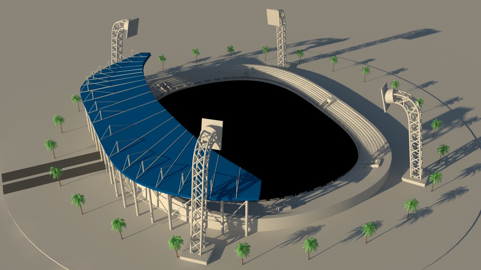 运动场馆 体育场C4D模型 Stadium 3d model