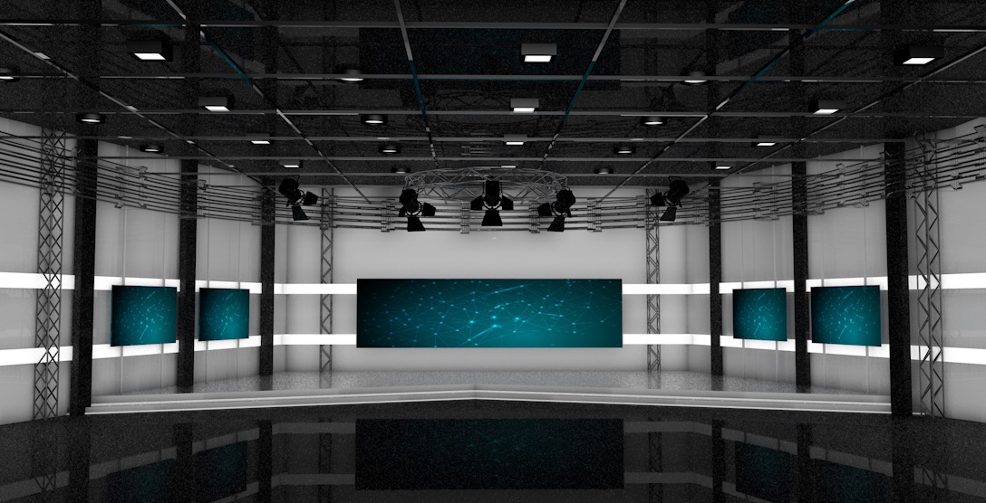 会展空间 展厅C4D模型 The exhibition hall