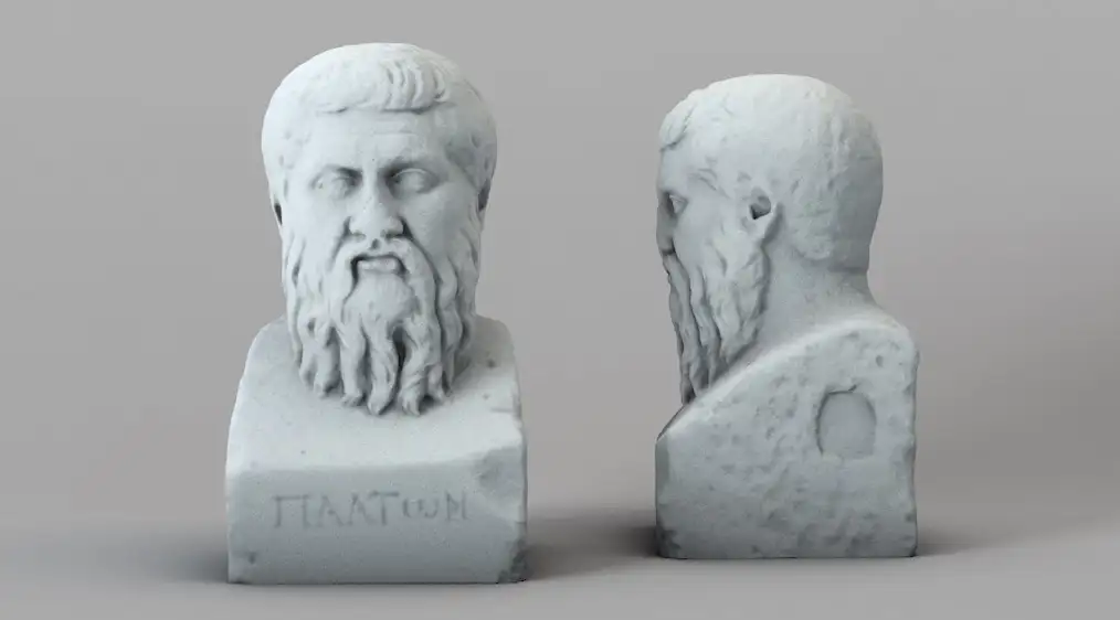 古希腊伟大的哲学家柏拉图雕塑 柏拉图石像C4D模型 Herm of Plato