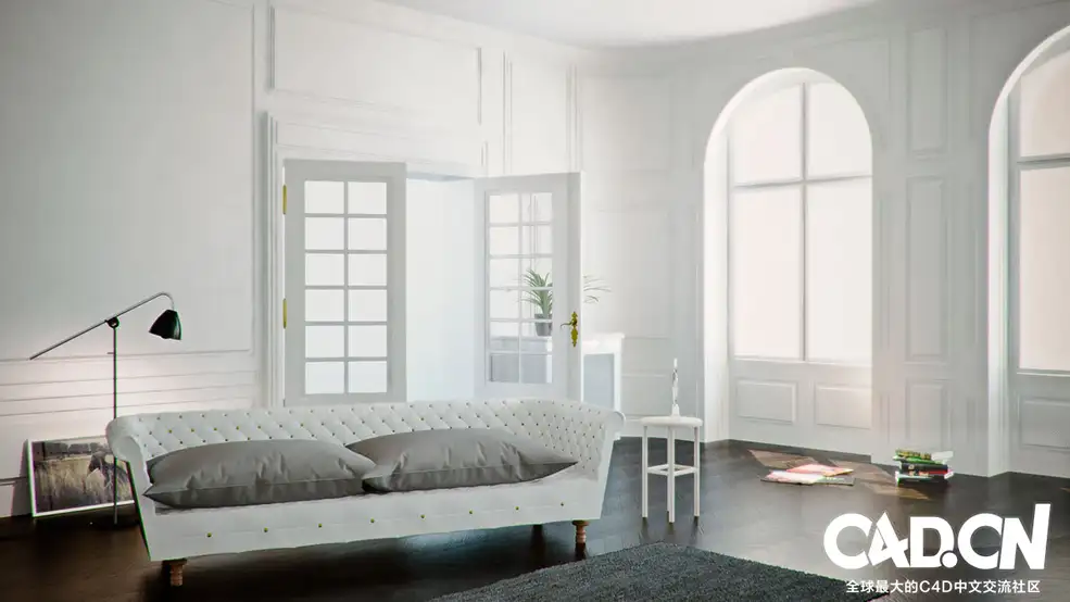 C4D室内渲染模型：欧式客厅C4D模型 Antique Interior Vray For Cinema 4D - C4D之家 - Antique_00002.jpg