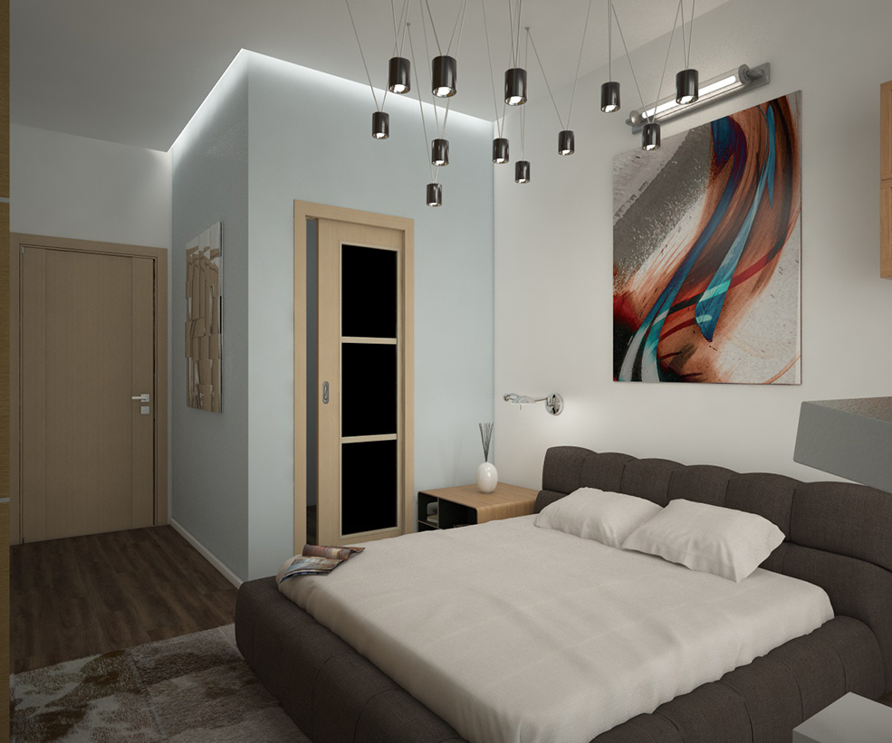 酒店客房 卧室C4D模型 Bedroom 3d model