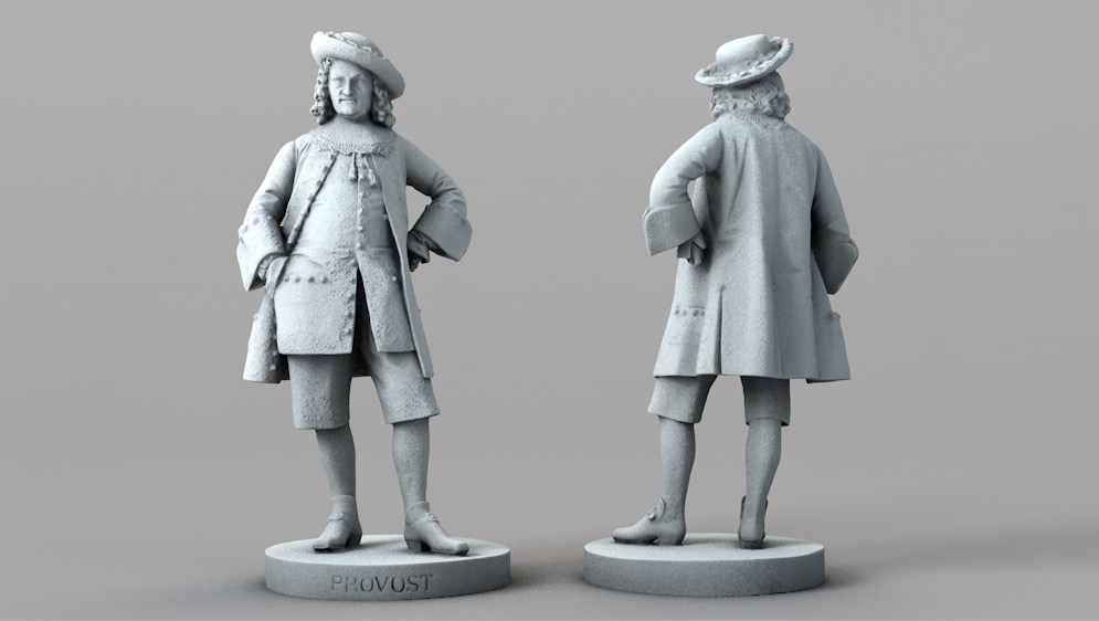 国外人像雕塑C4D模型 Statue Provost