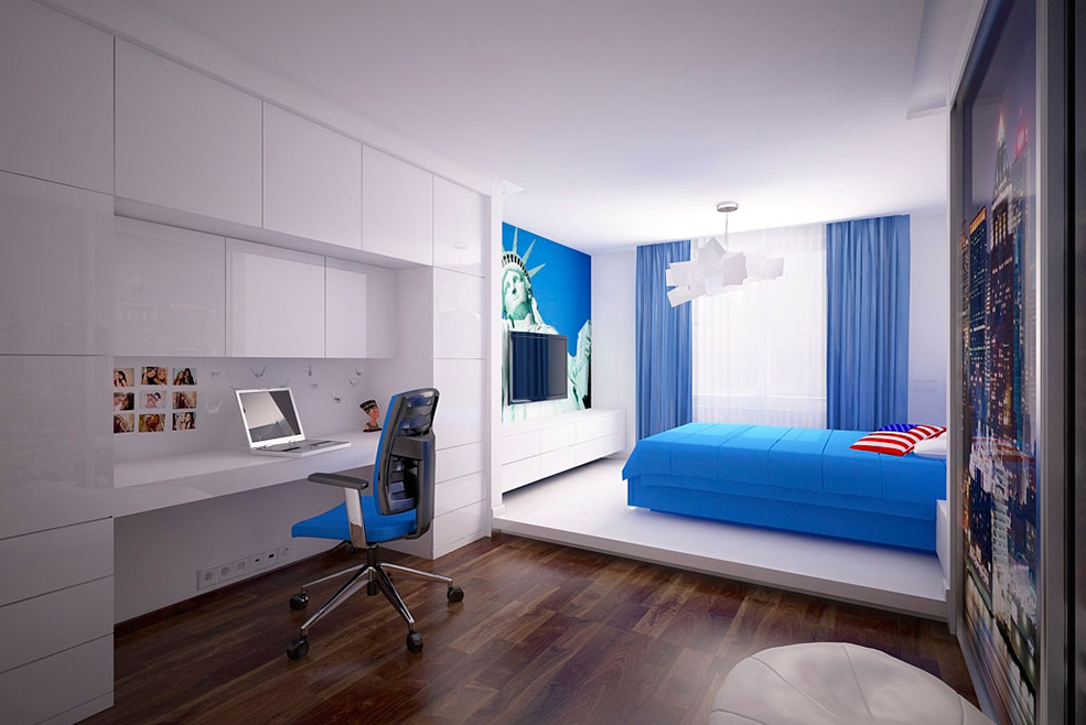 C4D室内模型：蓝色美国风卧室C4D FOR VRAY模型 - C4D之家 - scena_Jurassic_2.jpg