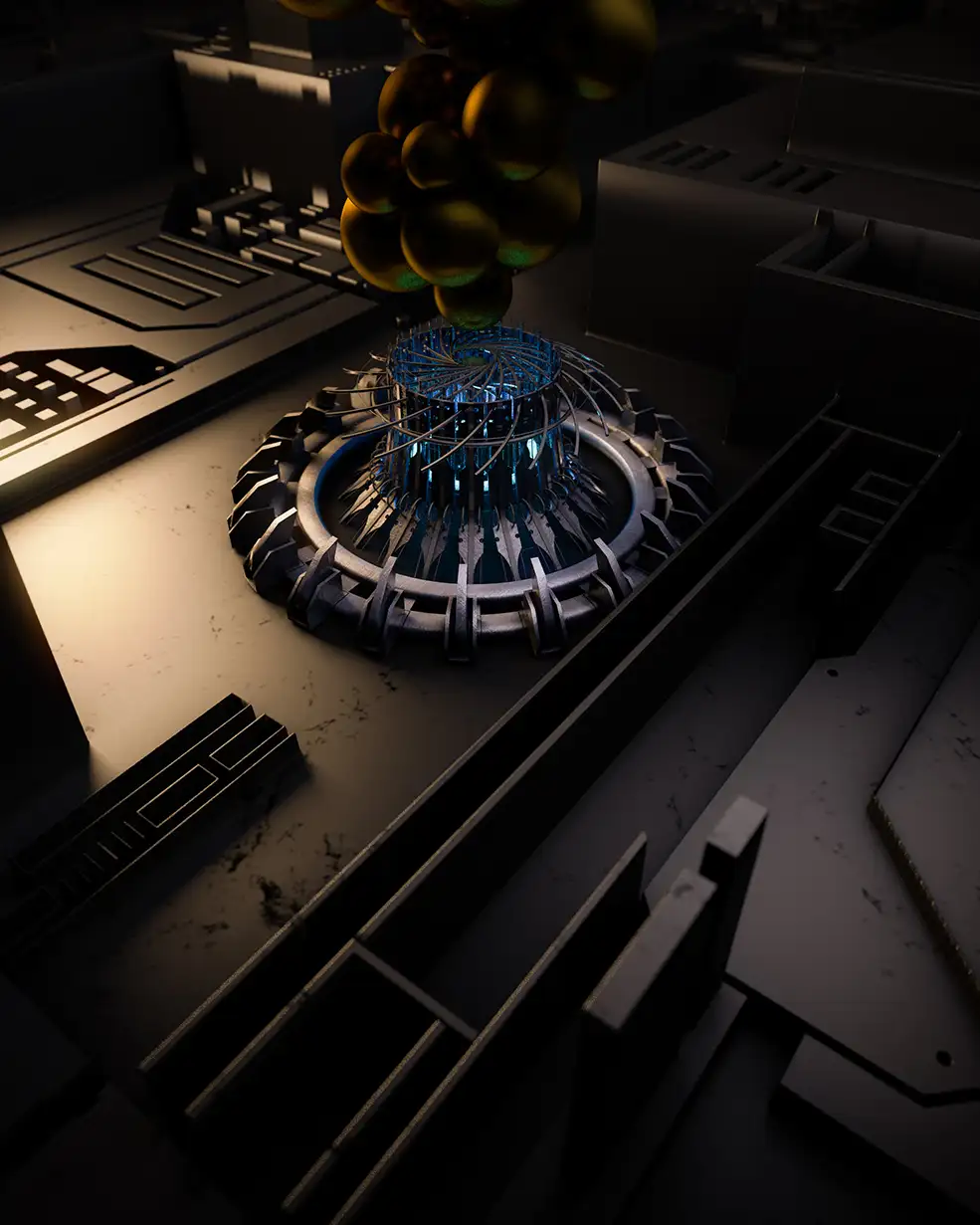 C4D实用工程第517季：排气口科幻设备浮动的圆球C4D工程C4D Project[Cinema4D Octane]