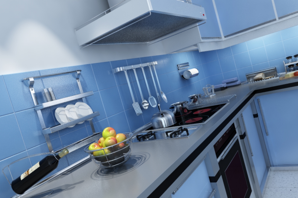 C4D室内模型：蓝色风格厨房C4D模型 kitchen hitech 3d model - C4D之家 - archinteriors1_010_Draft.jpg