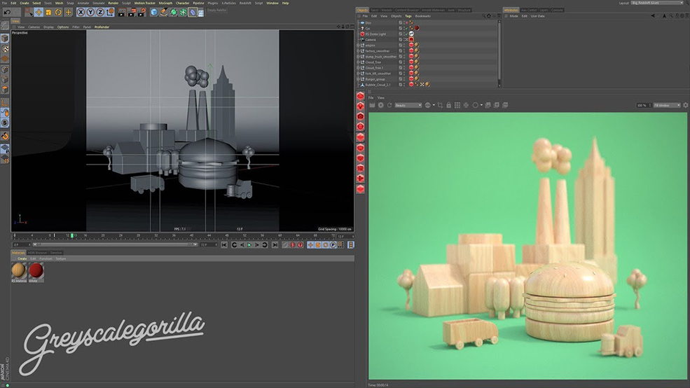 Cinema 4D Redshift渲染器的代理与随机教程 Redshift Proxies and Random Techniques