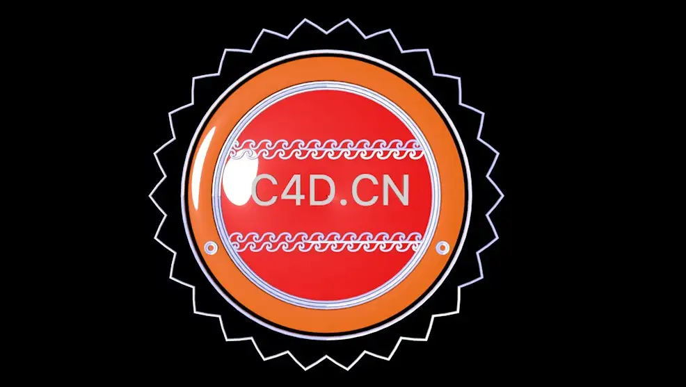 C4D图标动画工程 徽标生长动画 Badge C4D Project
