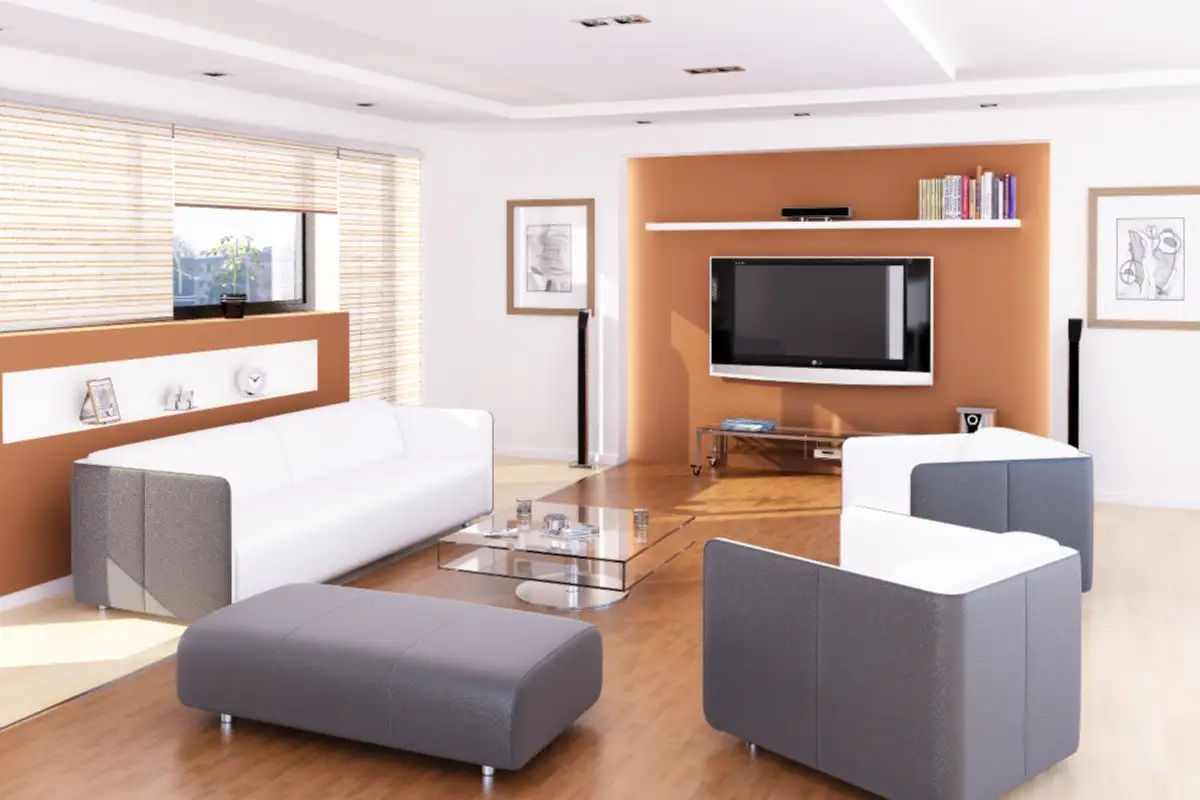 C4D室内模型：客厅模型渲染 Indoor living room