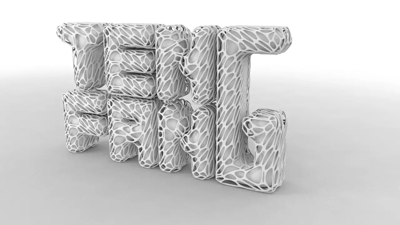【腾小渔—C4D教程】网状字 - C4D之家 - 03