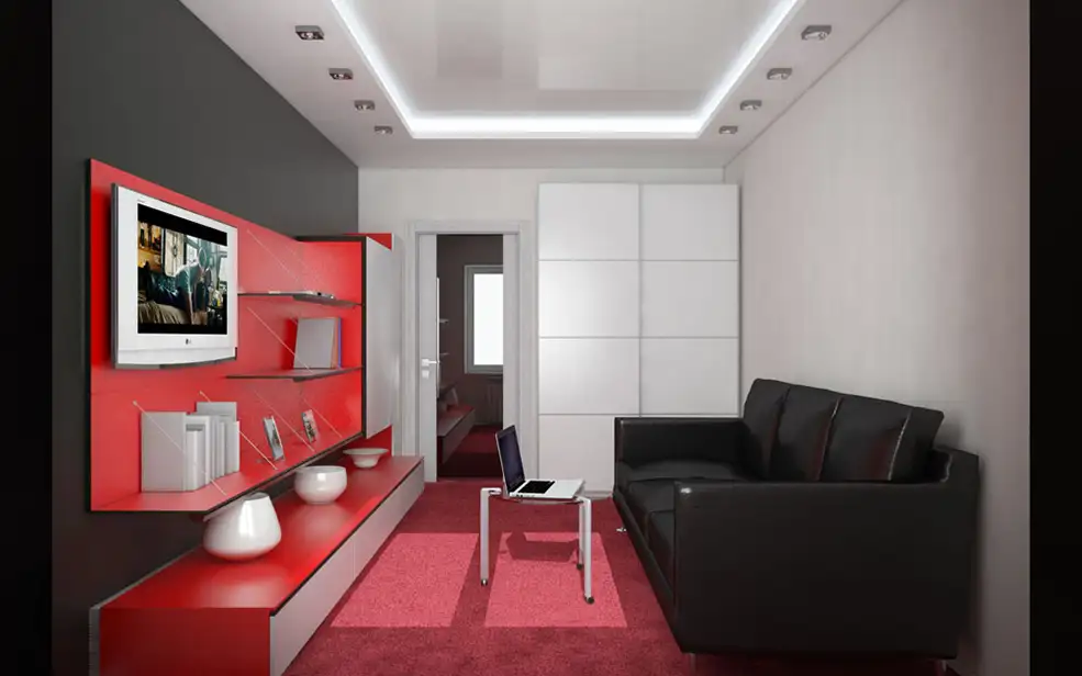 C4D室内渲染模型：红色风格的小客厅C4D渲染模型 A living room - C4D之家 - SP-1-08-14-15-(3).jpg