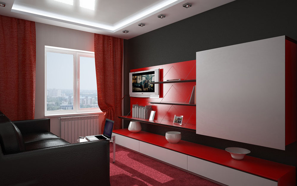C4D室内渲染模型：红色风格的小客厅C4D渲染模型 A living room - C4D之家 - SP-1-08-14-15-(7).jpg