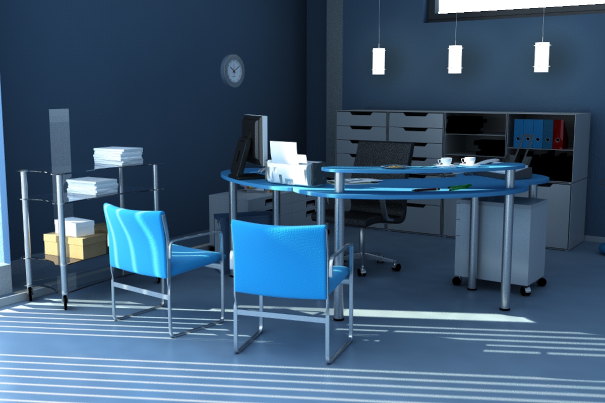 C4D室内模型：办公室 工作室室内渲染 C4D FOR VRAY