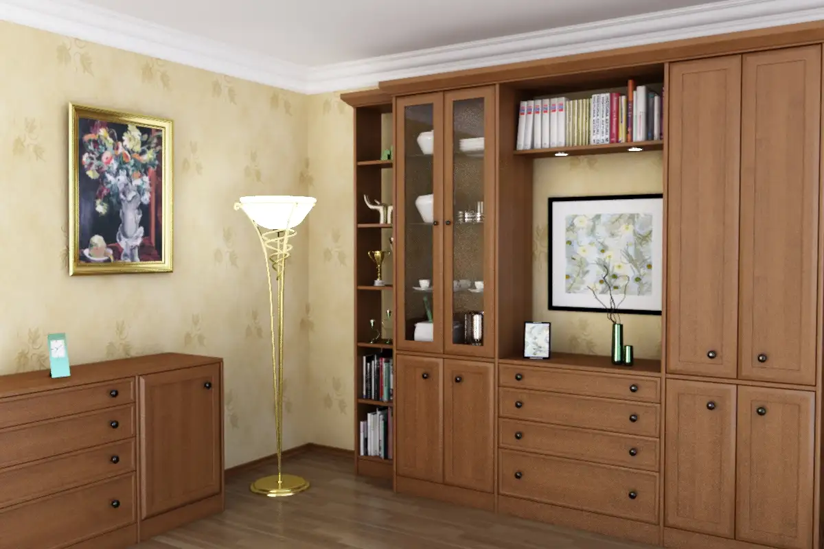 C4D室内模型：古典书房渲染模型 living room c4d for vray - C4D之家 - archinteriors1_004.jpg