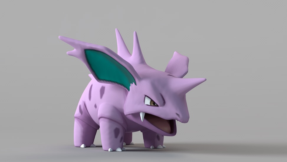尼多力诺 口袋妖怪卡通动物精灵C4D模型 Nidorino