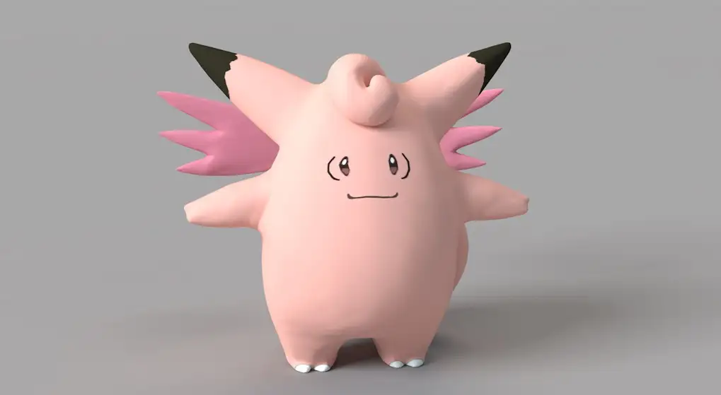 皮可西 神奇宝贝 口袋妖怪 卡通动物精灵C4D模型 Clefable