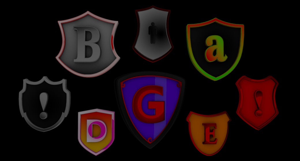 8组C4D盾牌图标动画工程文件 Shield Icon