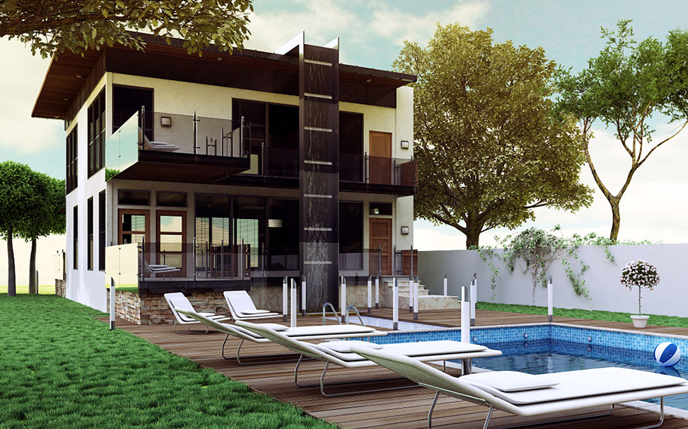 C4D VRAY别墅渲染模型 Villa 3d model - C4D之家 - 1.jpg