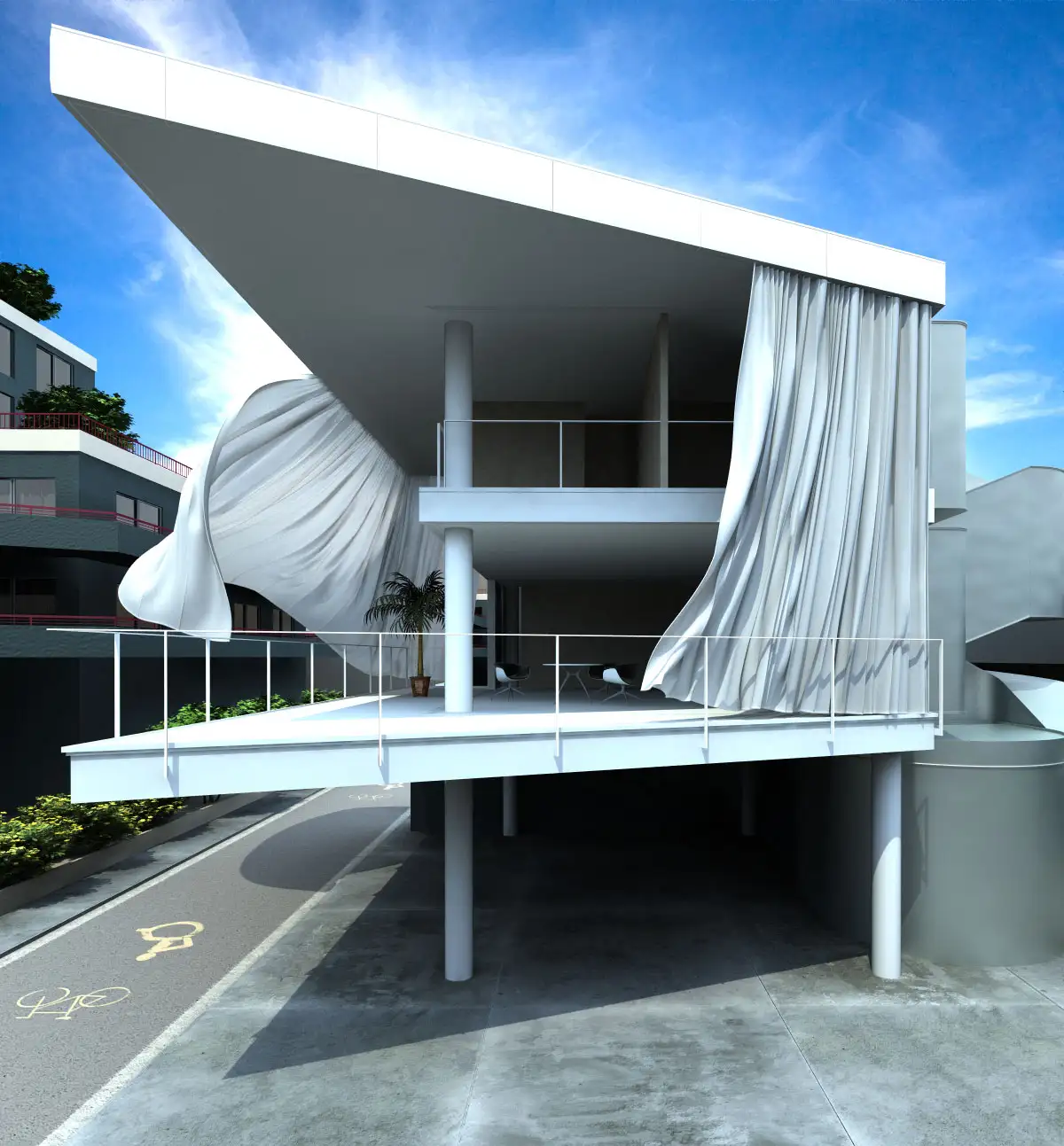 C4D建筑渲染模型：时尚别墅模型 Villa 3d model - C4D之家 - Archexteriors5_009.jpg