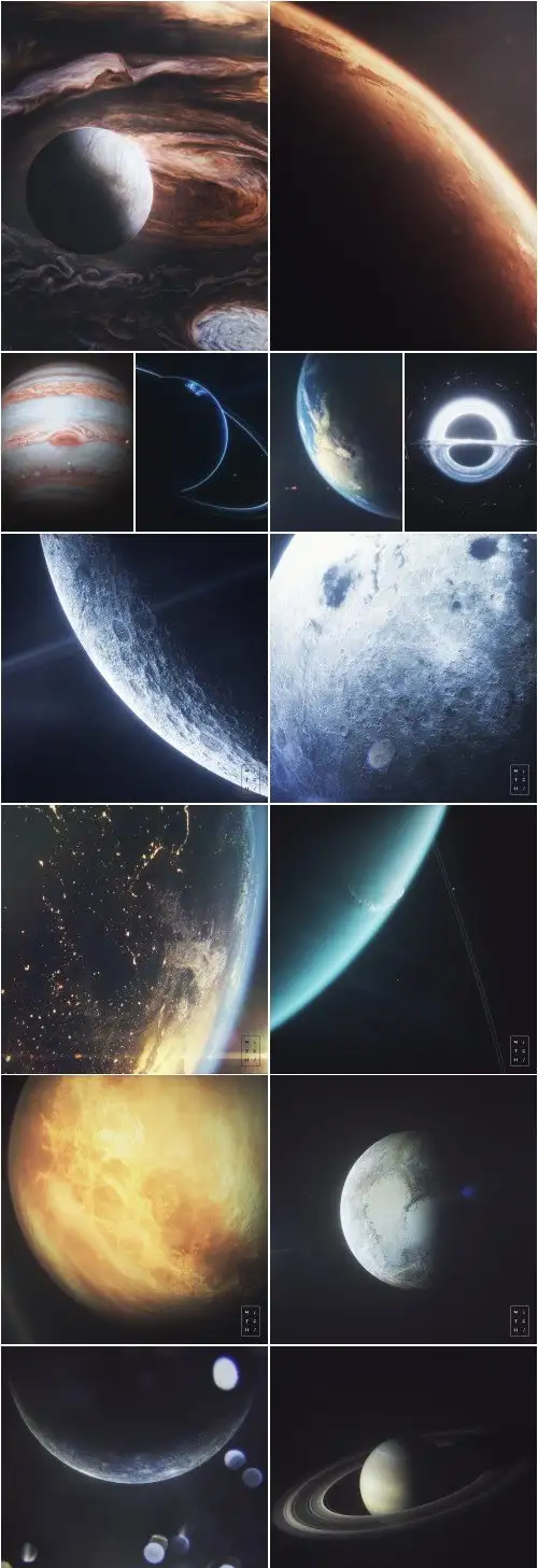 C4D模型-9大太阳系行星黑洞星球地球模型工程 - C4D之家 - 111.jpg