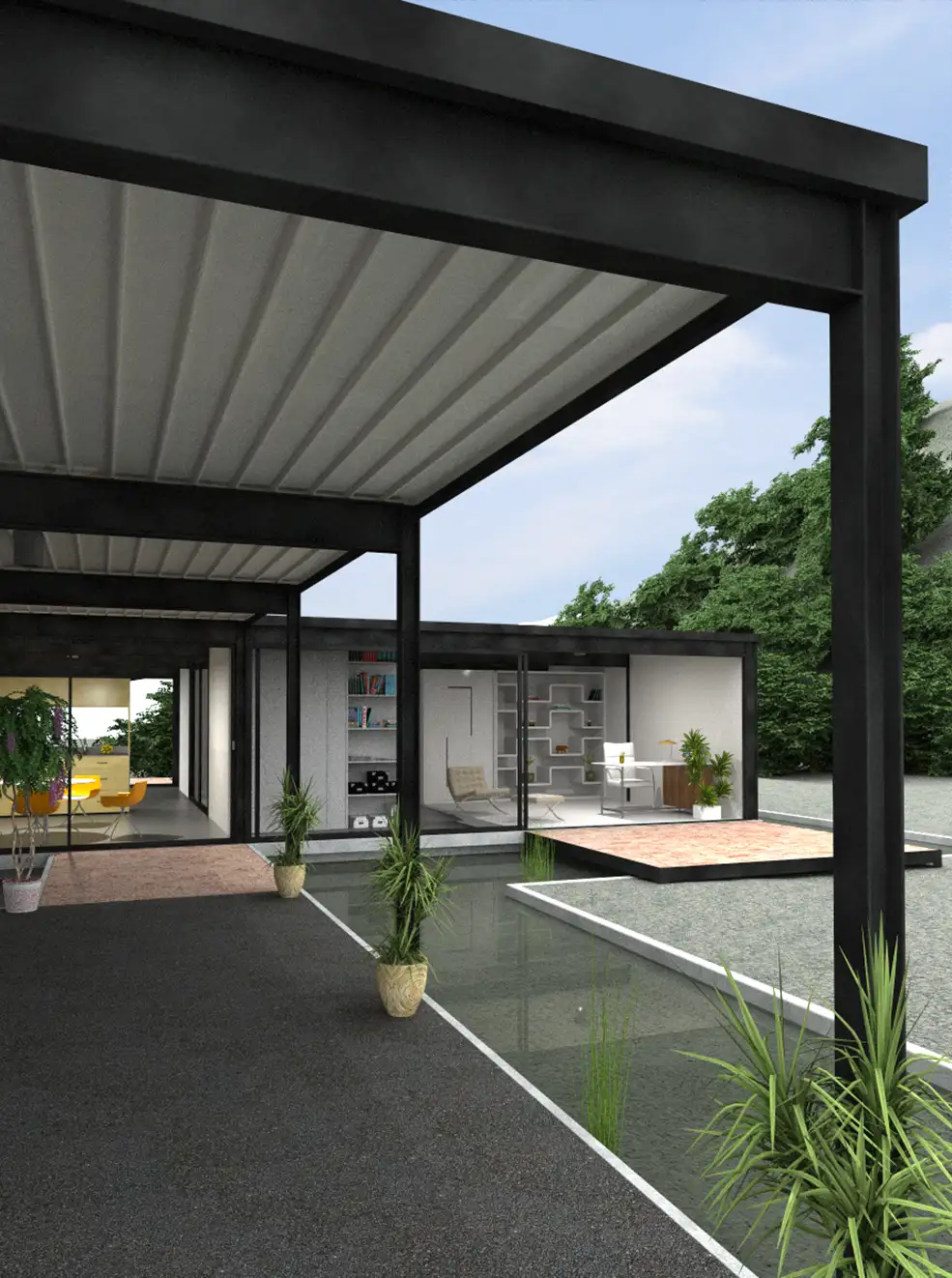 C4D时尚别墅模型渲染 Villa 3d model