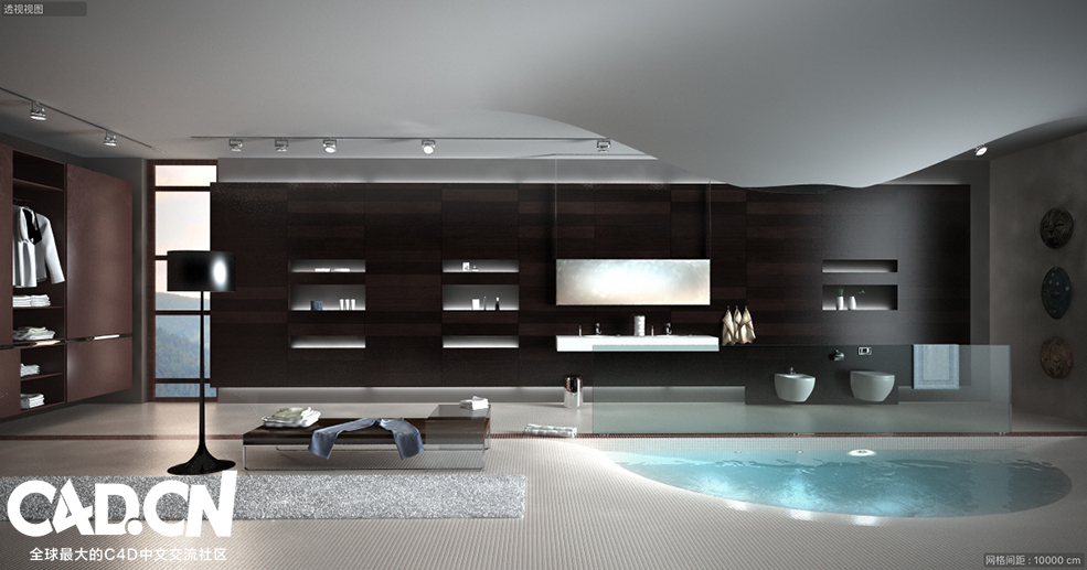 C4D室内模型 C4D豪华浴室 C4D私人泳池渲染模型 Deluxe bathroom - C4D之家 - c4d.jpg