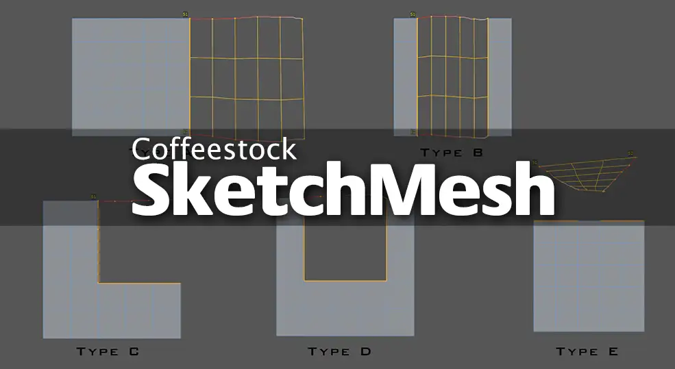C4D绘制描线建模插件 Coffeestock SketchMesh v1.5 For Cinema 4D R15-R19 Win/Mac - C4D之家 - SketchMesh_type1.jpg