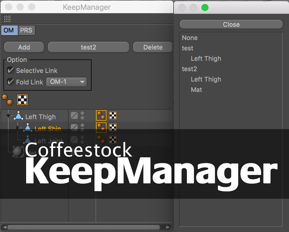C4D对象管理插件 Coffeestock KeepManager v1.0 For Cinema 4D R19 Win/Mac和谐版
