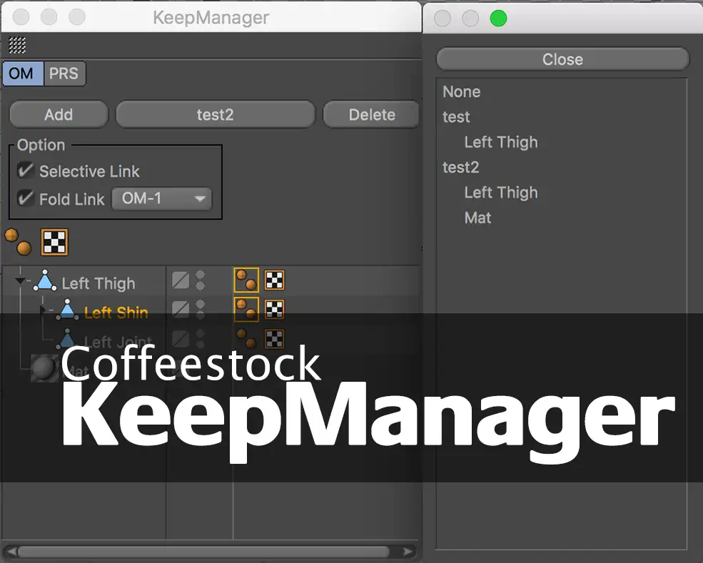 C4D对象管理插件 Coffeestock KeepManager v1.0 For Cinema 4D R19 Win/Mac和谐版