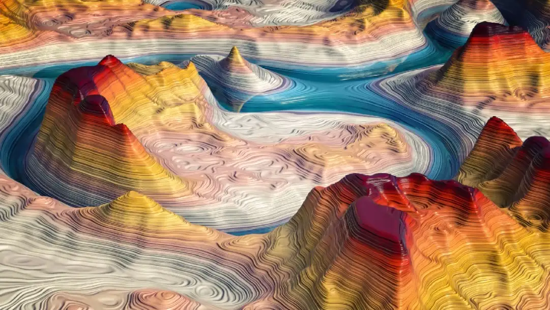 C4D制作多彩峡谷山形教程 Colorful Canyon Cinema 4D Tutorial
