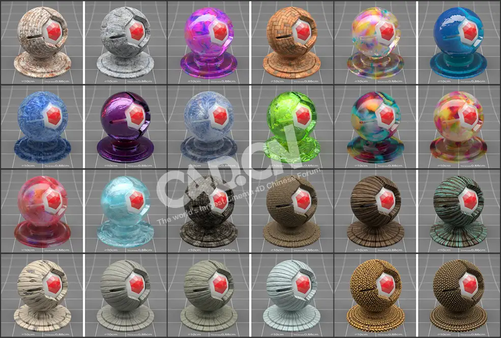 135个C4D Redshift渲染器材质预设 The Pixel Lab – Redshift C4D Material Pack - C4D之家 - 未命名-5.jpg