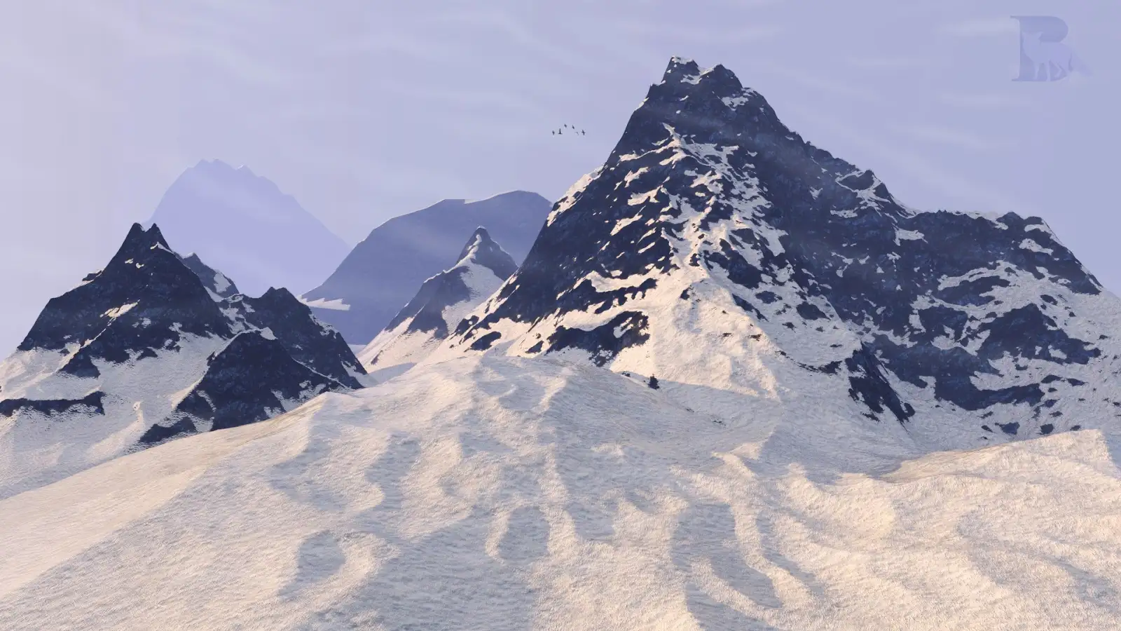 C4D Redshift雪山工程文件 snowy mountain