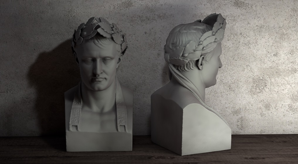 C4D人像雕塑 拿破仑塑像 拿破仑石像雕塑 Napoleon Sculpture