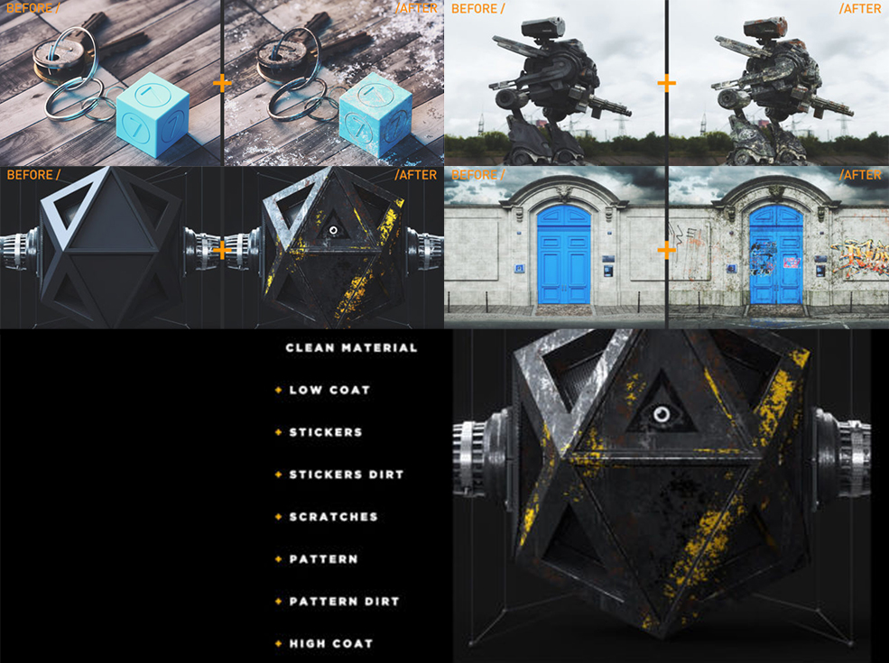 C4D Octane渲染器划痕污迹脚本 PXL+DIRT + 使用教程 - C4D之家 - Cinema-4D-PXL-DIRT-Rig-for-Octane-3.jpg