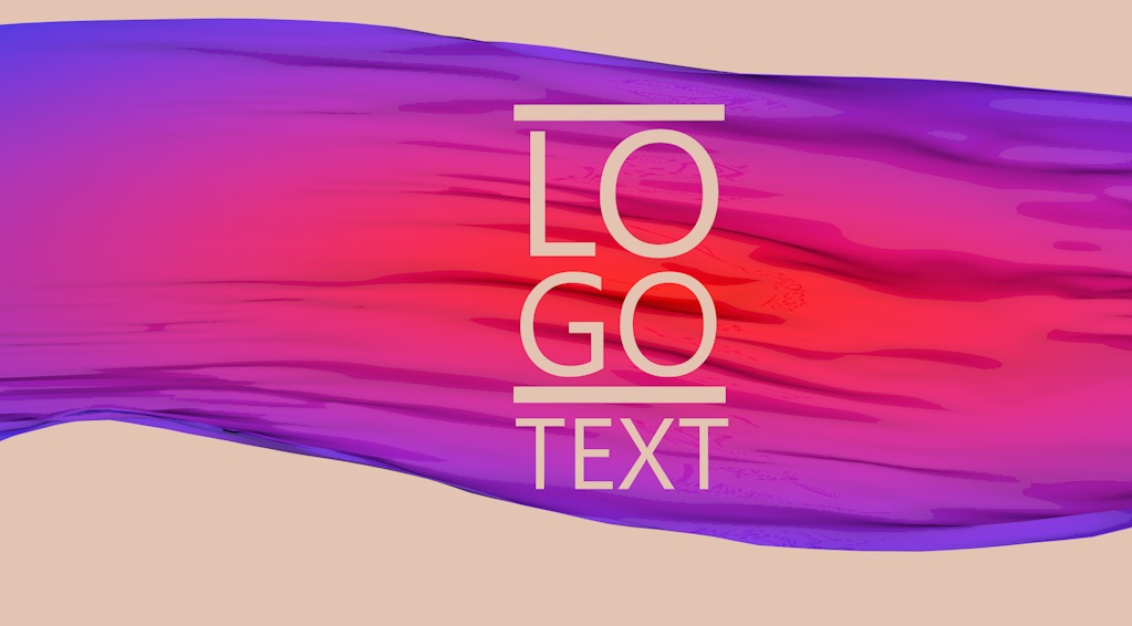 C4D彩色绸布飘扬动画 布料标志动画工程文件 Cloth logo animation