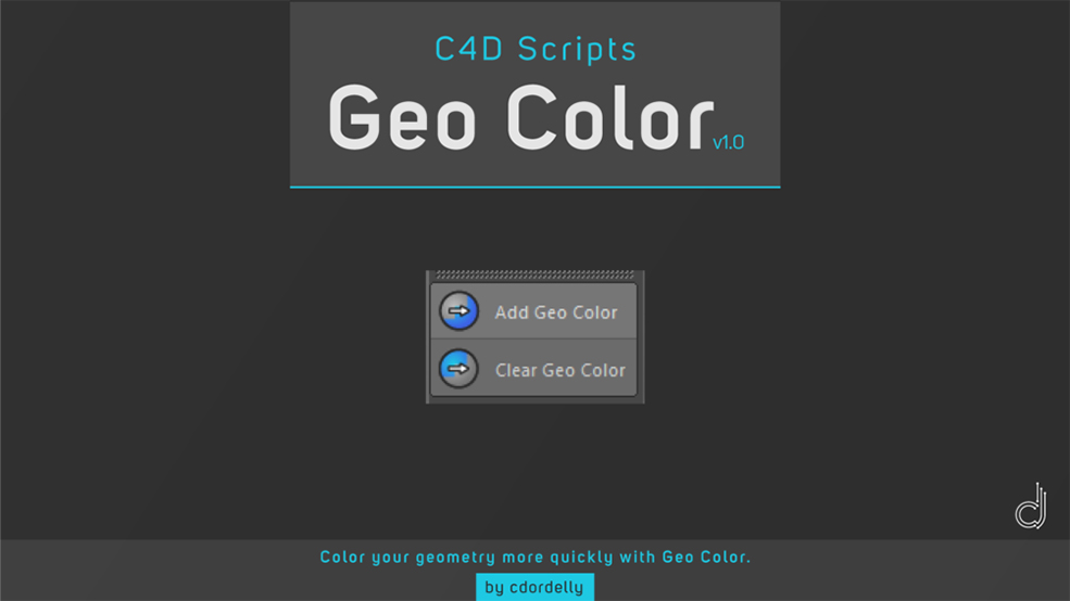 C4D快速添加色彩脚本 Geo Color - Scripts Package v1.0 - C4D之家 - 02.jpg