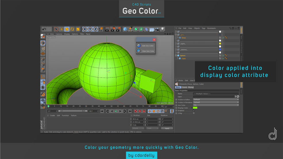 C4D快速添加色彩脚本 Geo Color - Scripts Package v1.0 - C4D之家 - 04.jpg