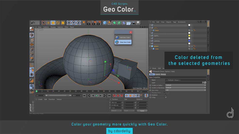 C4D快速添加色彩脚本 Geo Color - Scripts Package v1.0 - C4D之家 - 05.jpg