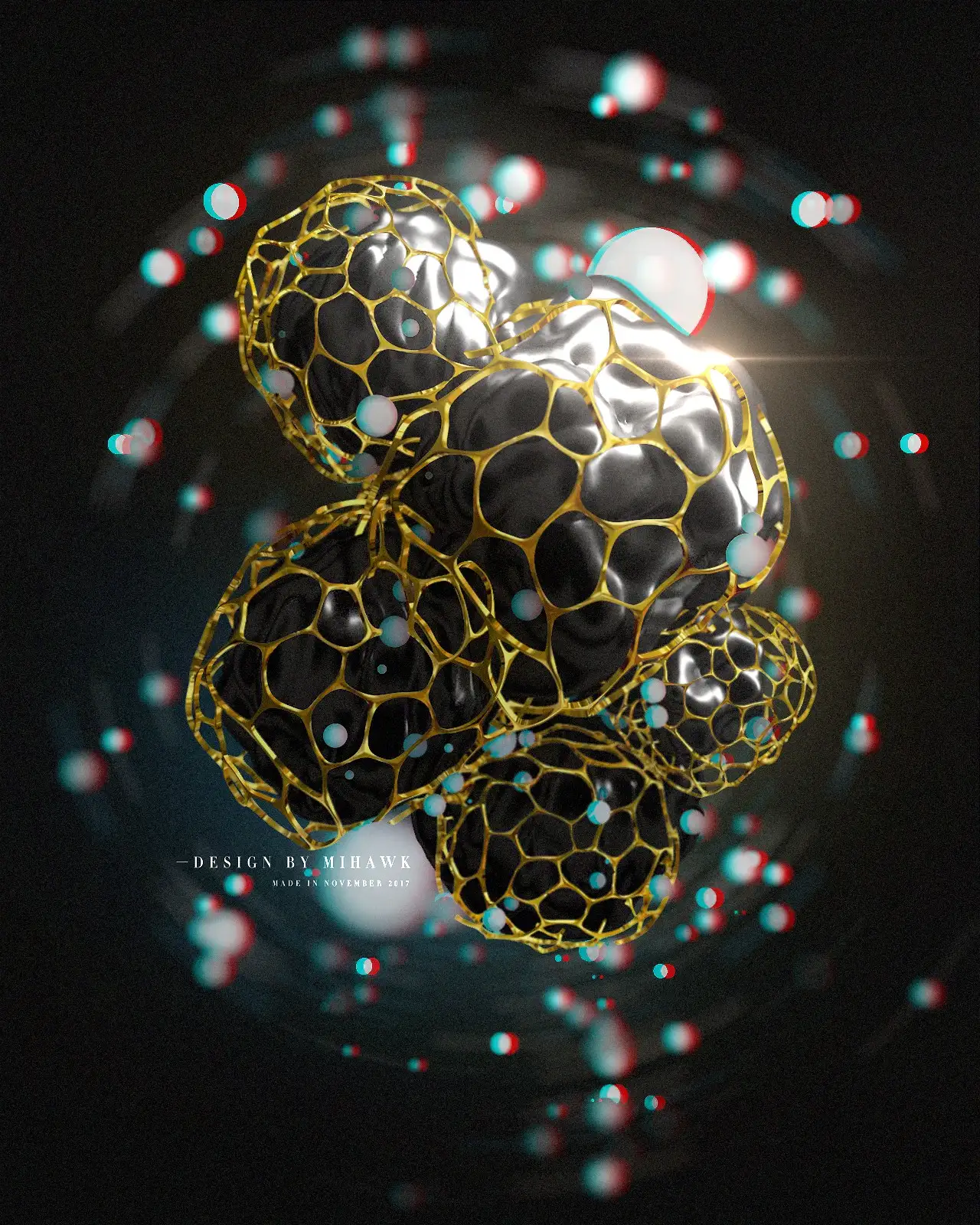【原创教程】C4D制作暗黑系抽象网状物海报 - C4D之家 - 格式工厂抽象网状物.jpg