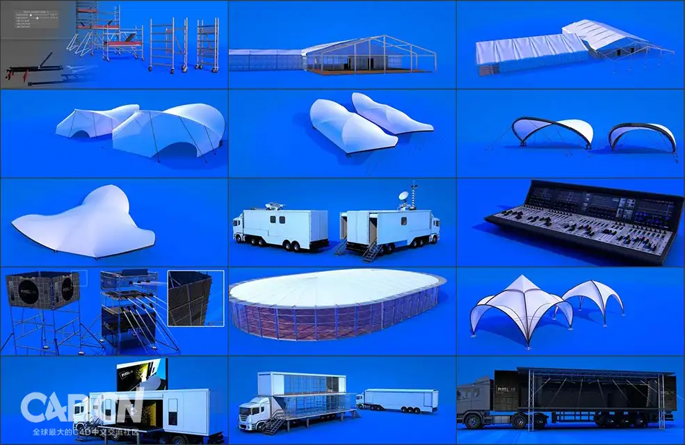 45个C4D演出展览 展会 展位 展台模型预设 The Pixel Lab Events Exhibition Pack 2.0 - C4D之家 - 未命名-3.jpg
