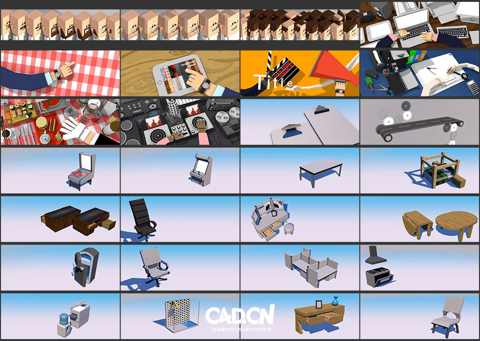 100多个低多边形场景三维人物C4D模型预设 C4D Low Poly Explainer Pack The Pixel Lab - C4D之家 - 未命名-1.jpg