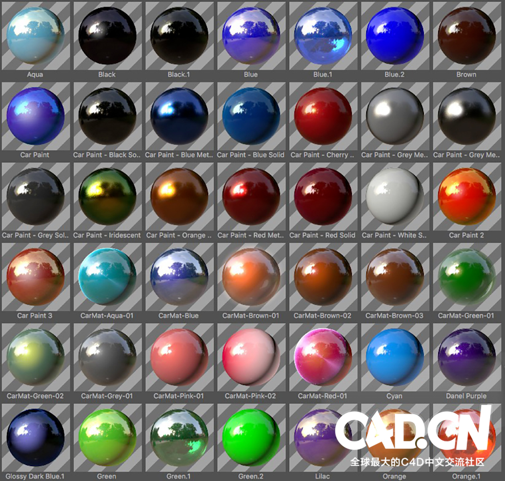 C4D超级材质预设包含有2058个材质球 Cinema 4D Standard Materials Bundle - C4D之家 - 屏幕快照-2018-01-08-19.57.53.jpg
