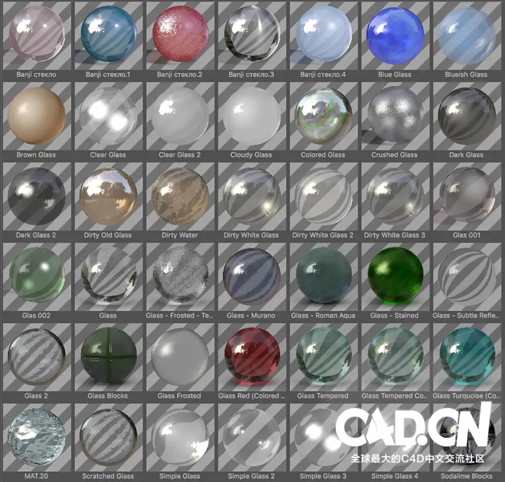 C4D超级材质预设包含有2058个材质球 Cinema 4D Standard Materials Bundle - C4D之家 - 屏幕快照-2018-01-08-19.58.29.jpg