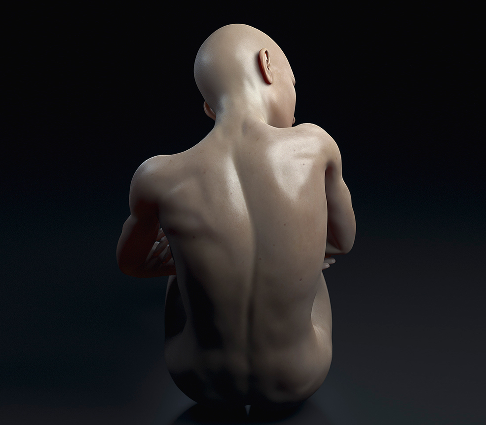 C4D实用工程第557季：双手抱膝的裸体女性C4D工程 C4D Project[Cinema4D - Octane]