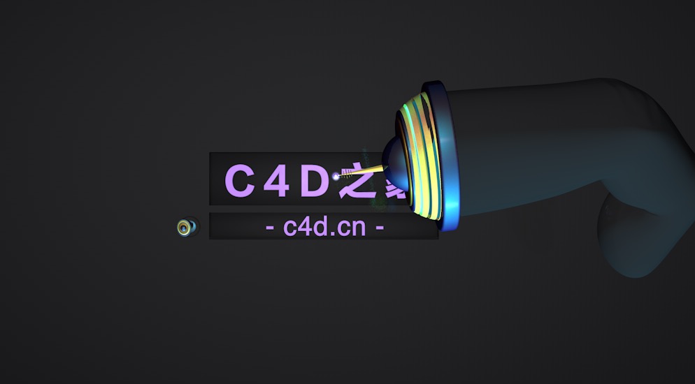C4D跳动的手指动画 标志LOGO动画工程文件 Finger Press RSR