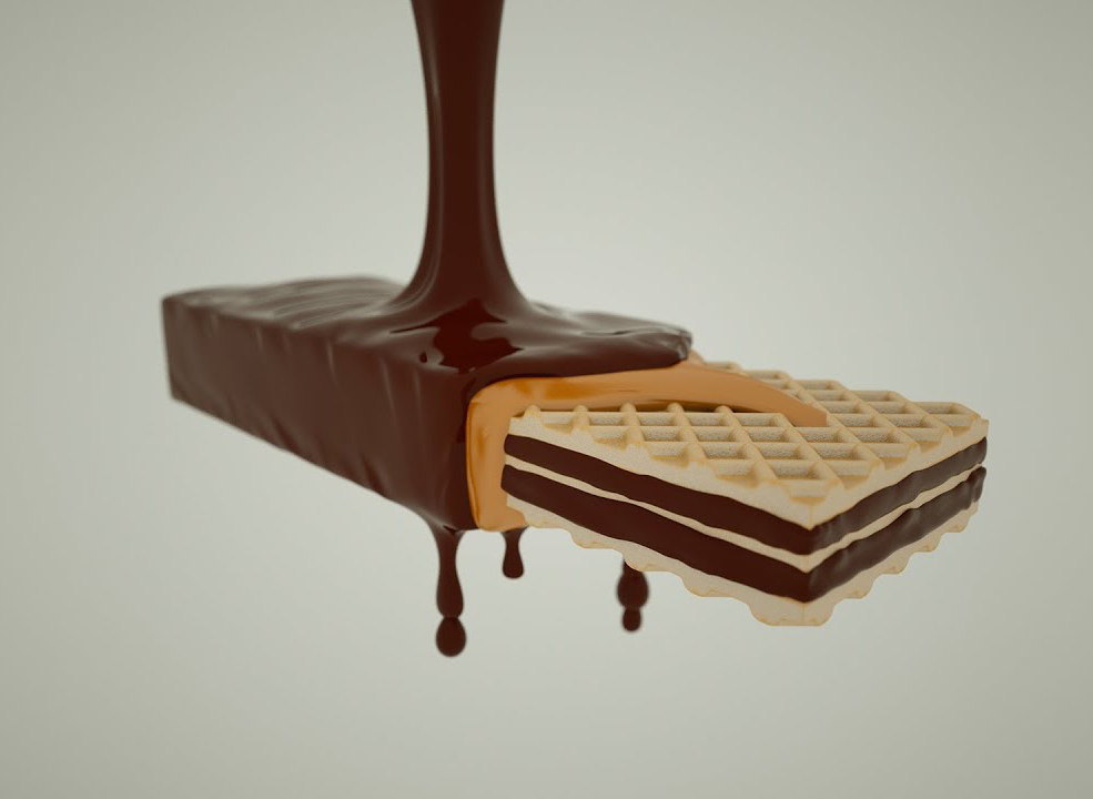 C4D巧克力威化饼干建模教程 Cinema 4d Chocolate Wafer Crunch