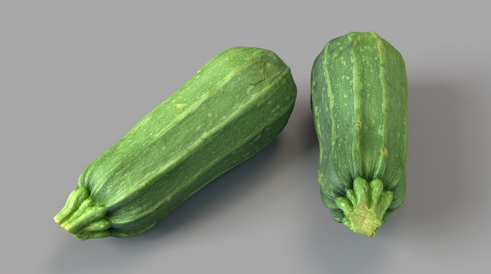 蔬菜西葫芦C4D模型 Long Zucchini 3d model
