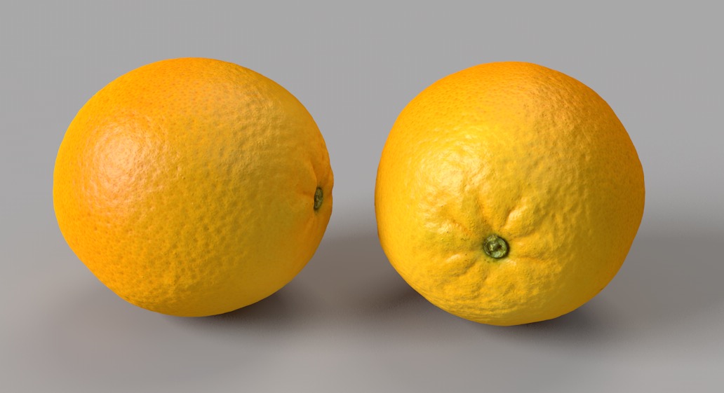 橙子 桔子 柑橘C4D模型 Orange 3d model