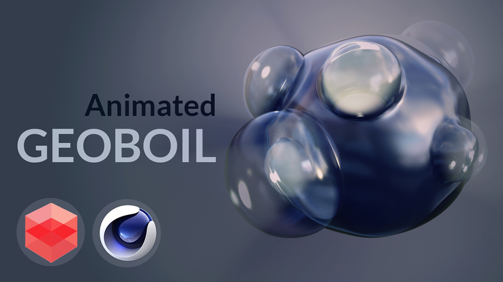 C4D Redshift气泡动画工程文件 Geoboil animation without xpresso