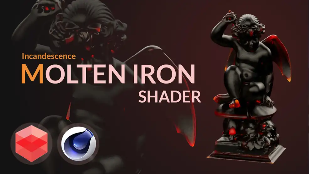 C4D redshift炽热的铁红材质 Molten-glowing iron redshift shader - C4D之家 - incandd.jpg