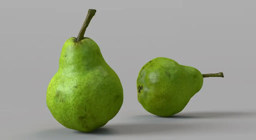 巴梨 青梨C4D模型 Pear 3d model